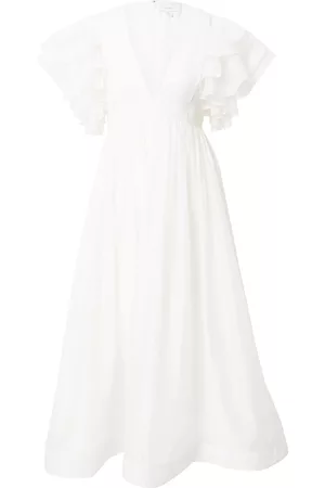 Coast Kvinna Vita klänningar - Klänning 'Ivory Mega Ruffle Full Skirted Dress