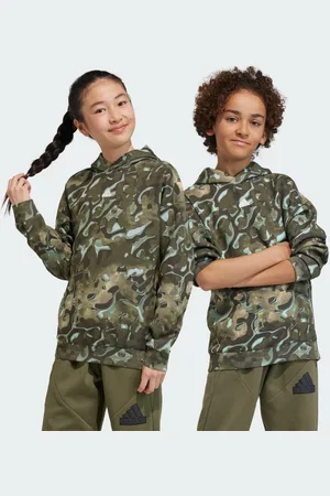 adidas Future Icons Allover Print Hooded Sweatshirt Barn