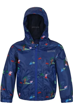 Regatta Barn/Kids Muddy Puddle Peppa Pig Vattentät jacka med huva (Royal Blue)