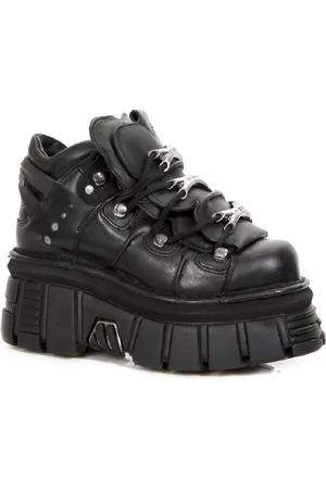 New Rock 106-S29 TOWER SHOES Metallic Läder Biker Punk Gothic Boots