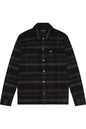 Lyle & Scott Brushed Tartan Jet Black Overshirt Jacka