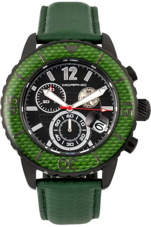 Morphic M51 Series Chronograph klocka med läderarmband och datum
