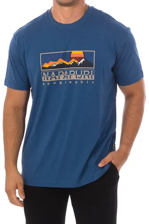 Napapijri Kortärmad T-shirt med rund hals för män NP0A4GM4