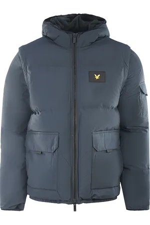 Lyle & Scott 2 in 1 Ripstop Marinblå Pufferjacka