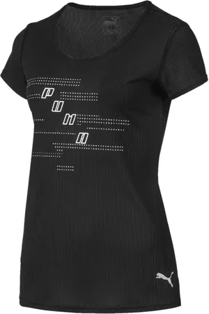 PUMA Ignite Kortärmad Dam Löpar T-shirt Logotryck Topp 517464 01