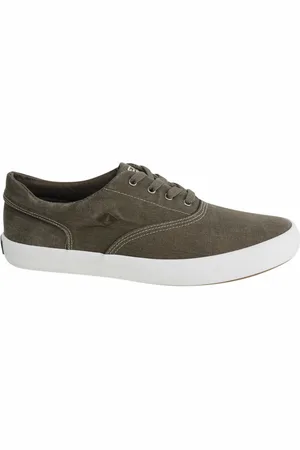 Sperry Mens Wahoo Lace Up Brown Canvas Plimsolls Casual Trainers STS14356 B28B