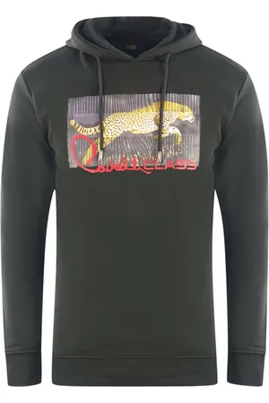 Roberto Cavalli Sprinting Leopard Logo Hoodie
