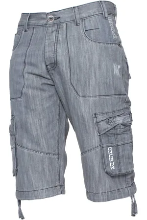 Enzo Cargo Combat Denim Shorts för herrar