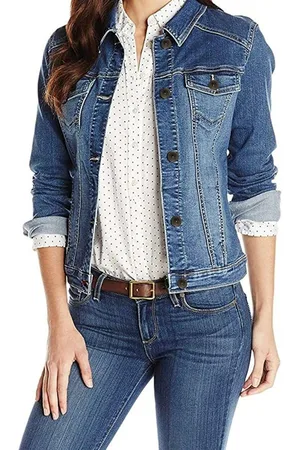 Enzo Stretch Denim Jackor för damer | Designer Damkläder