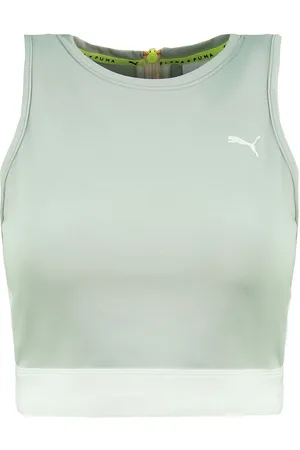 PUMA X Selena Gomez Crew Neck Ärmlös Grå Dam Crop Top 579787 01
