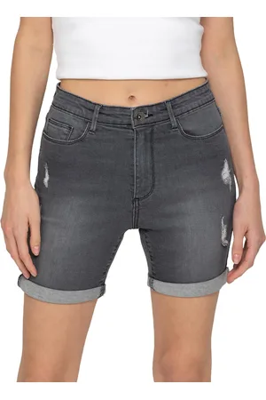 Enzo | Dam Shorts i rippad denim