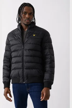 Lyle & Scott Vadderad jacka med trång hals för herrar