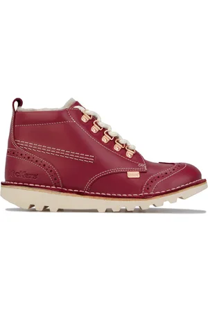 Kickers Flicka Children Kick Fur Hiker Boots i rött