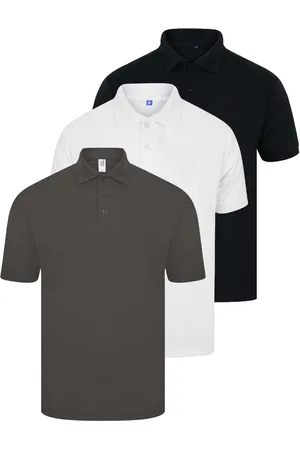 Enzo Kruze | Mens Polo Shirts (3 Pack) - BLK/CHAR/WHT