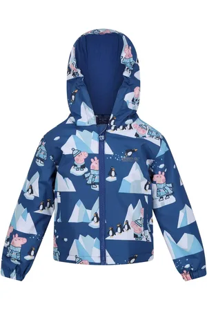Regatta Barn/Kids Muddy Puddle Peppa Pig Winter Scene Vadderad Vattentät Jacka (Space Blue)