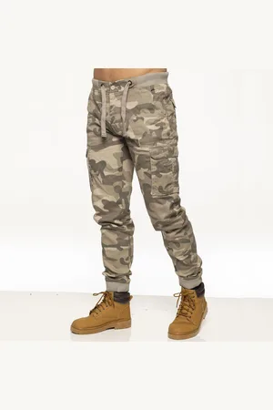 Enzo Militär Combat Jogger Byxor för herrar Designer Menswear