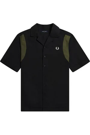 Fred Perry Black Paneled kortärmad bowlingtröja