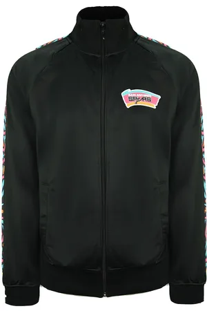 Mitchell & Ness San Antonio Zip Up Träningsjacka för herrar TRJKDF18006 SASBLCK1