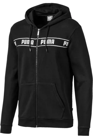 PUMA Mens Amplified Hoodie Zip Up Logo Träningsjacka 580439 01