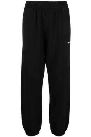 OFF-WHITE Caravag Diag Design Smala Muddade Svarta Sweatpants
