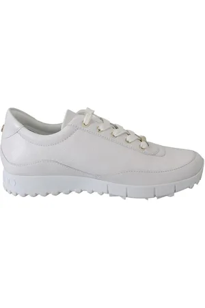 Jimmy Choo Dam Monza Sneakers i vitt läder