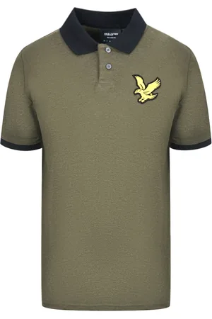 Lyle & Scott Olive Green Block Marl Polo Shirt
