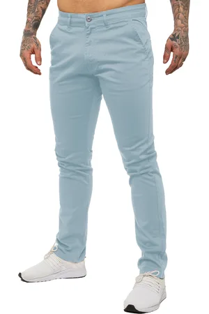 Enzo Mens Slim Fit Stretch Chinos