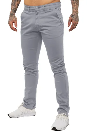 Enzo Mens Slim Fit Stretch Chinos