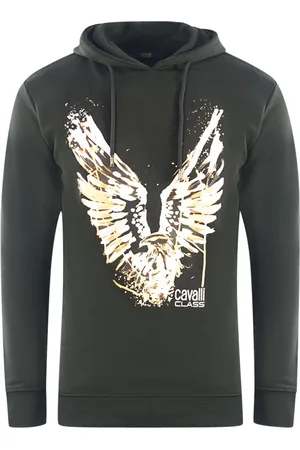 Roberto Cavalli Golden Eagle Logo huvtröja