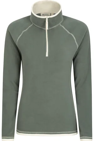 Mountain Warehouse Dam/Ladies Montana Half Zip Fleece Top (Mörkgrön)