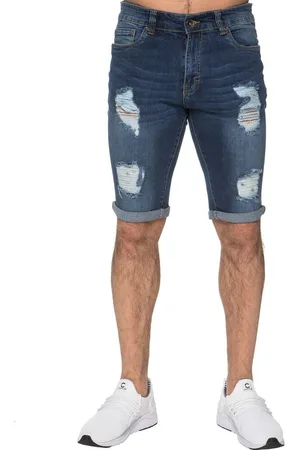 Enzo Rippade skinny shorts för män