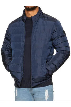 Enzo Kruze Quiltad Zip Up-jacka för herrar