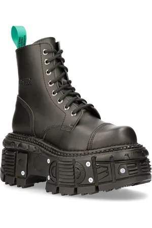 New Rock Veganläder Combat Platform-stövlar - TANKMILI083C-V2