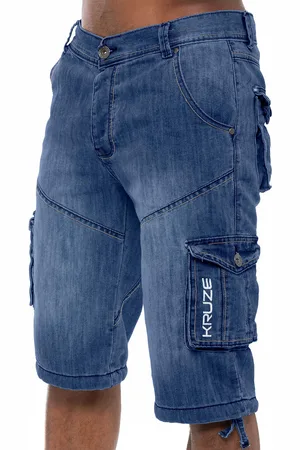 Enzo Kruze Cargo Combat Shorts för herrar