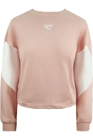 PUMA Relaxed Fit Rebel Crew Neck Sweatshirt Rosa Dam Jumper 583559 15