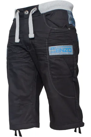Enzo Jeansshorts med resår för herrar Designer Menswear