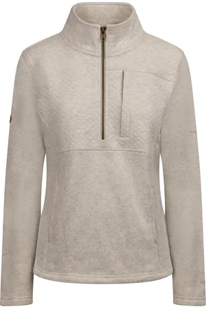 Trespass Dam/dam Hoxie Marl Fleece Top (krämfärgad)