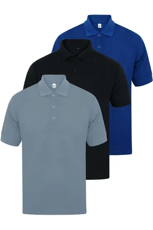 Enzo Kruze | Mens Polo Shirts (3 Pack) - BLK/PETROL/ROYAL
