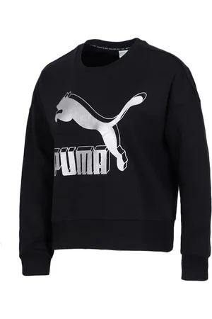 PUMA Dam Classics Logo Metallic Crew Sweatshirt 597405 71