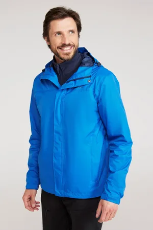 Mountain Warehouse Torrent vattentät jacka för män (Kobolt)