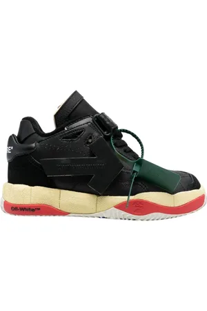OFF-WHITE Låg topp Puzzle Couture svarta sneakers