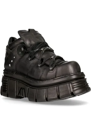 New Rock 106N-S52 TOWER SHOES Metallic Läder Biker Punk Gothic Boots