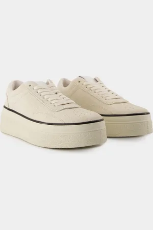 Jil Sander Low Sneakers - - Leather - Porcelain