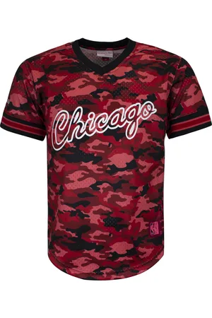 Mitchell & Ness Camo Mesh Team Colour Chicago Bulls T-shirt för herrar