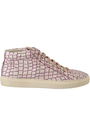 HIDE&JACK Herr White Bordeaux Läder Casual Lace Up Sneakers Skor