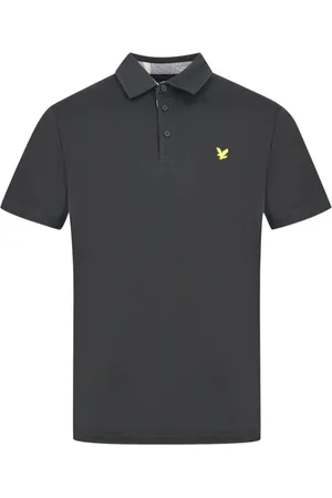 Lyle & Scott Jet Black Polotröja med konturknäppning