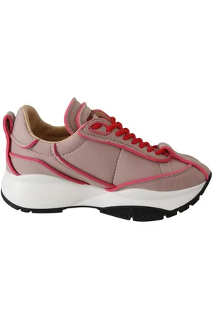 Jimmy Choo Dam Balettrosa och röda Raine Sneakers