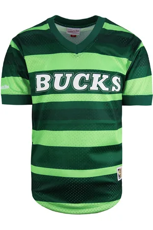 Mitchell & Ness NBA Bucks Wordmark Mesh T-shirt för herrar