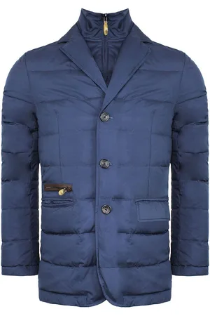 Hackett Mayfair Quiltad Dun Bib Waistocat Herrar Marinblå Jacka