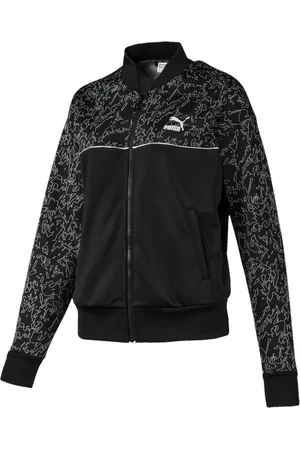 PUMA Dam Classics Sweat Jacket AOP Zip Up Track Top 595216 01